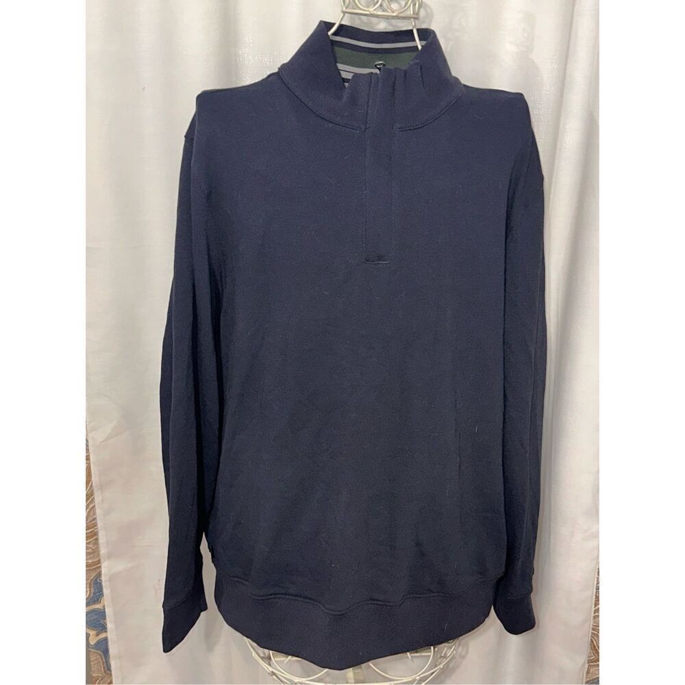 Nice Untuckit Solid Quarter Zip Pullover Sweatshi… - image 1
